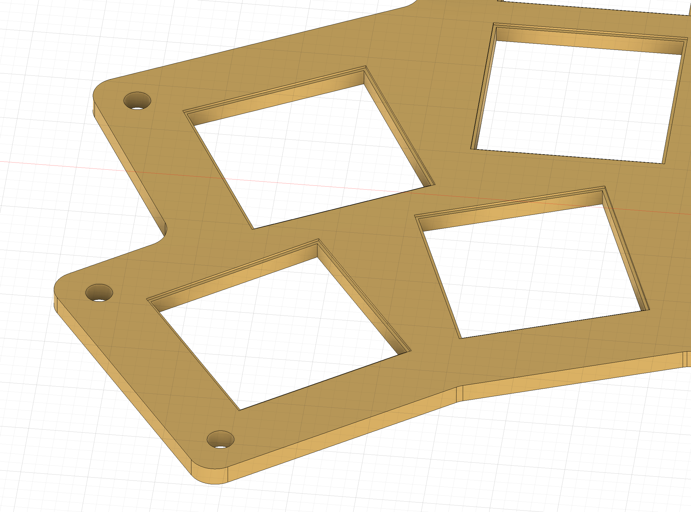 Notches for the key switches to lock in (bottom side of the top plate)